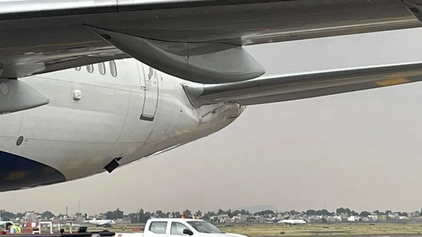 Reportan choque de dos aviones en el AICM