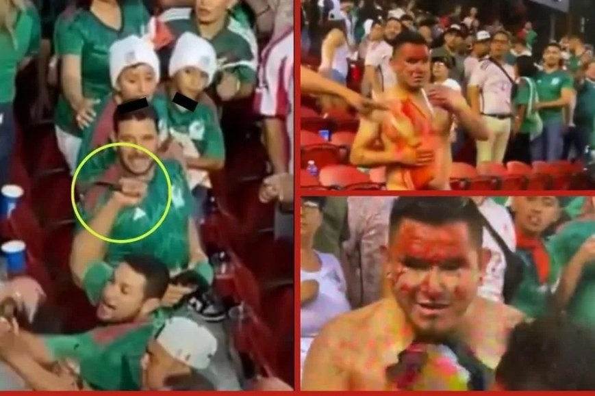 Aficionado es apuñalado en partido de México vs Qatar