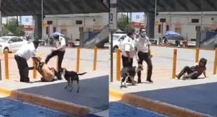 Golpean a indigente en Supermercado