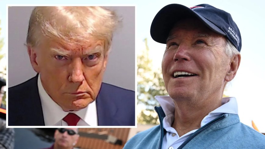 Biden se burla de la foto policial de Donald Trump