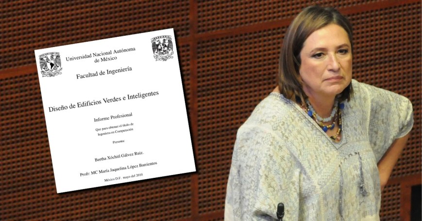 Xóchitl Gálvez reconoce que plagió en su trabajo de titulación