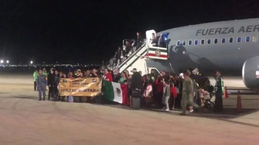 Llegan a la CDMX más connacionales rescatados del conflicto palestino-israelí