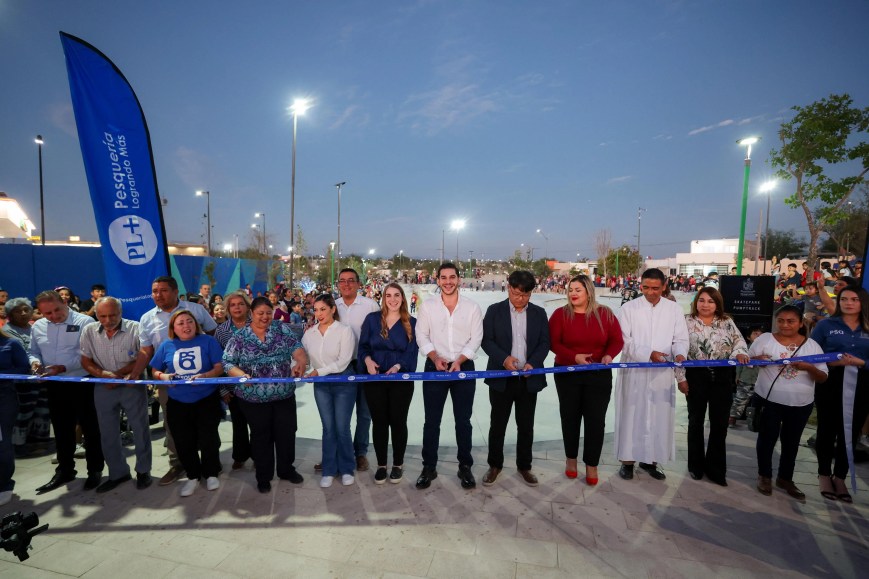 Inauguran el Parque Central de Pesquería