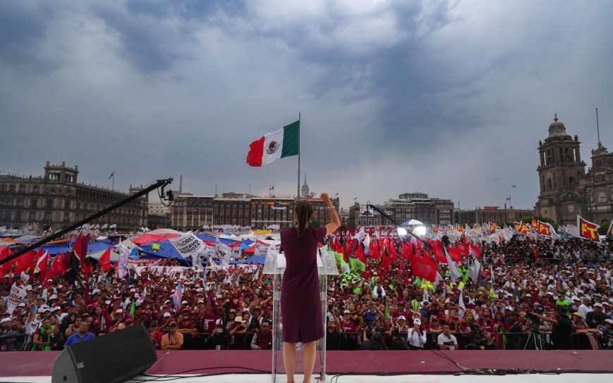 Claudia Sheinbaum termina su campaña con lleno total en el Zócalo