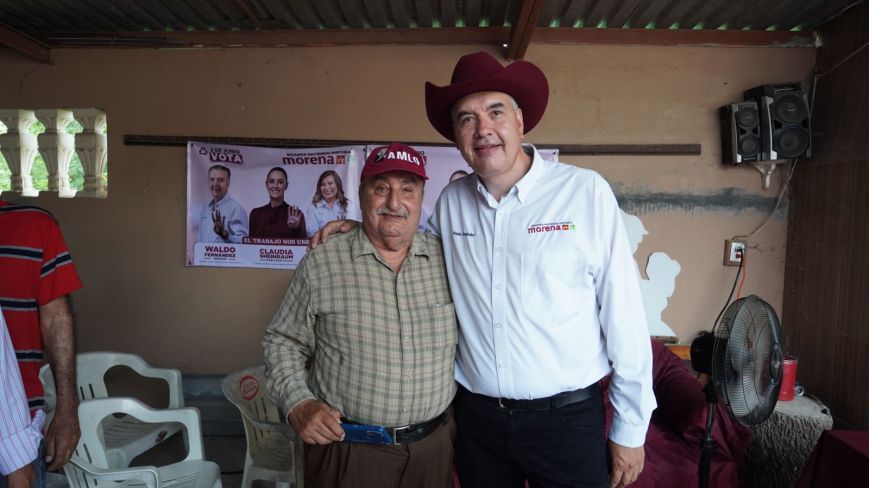 Celebran en campaña Waldo Fernández y Judith Díaz, los 200 años de Nuevo León