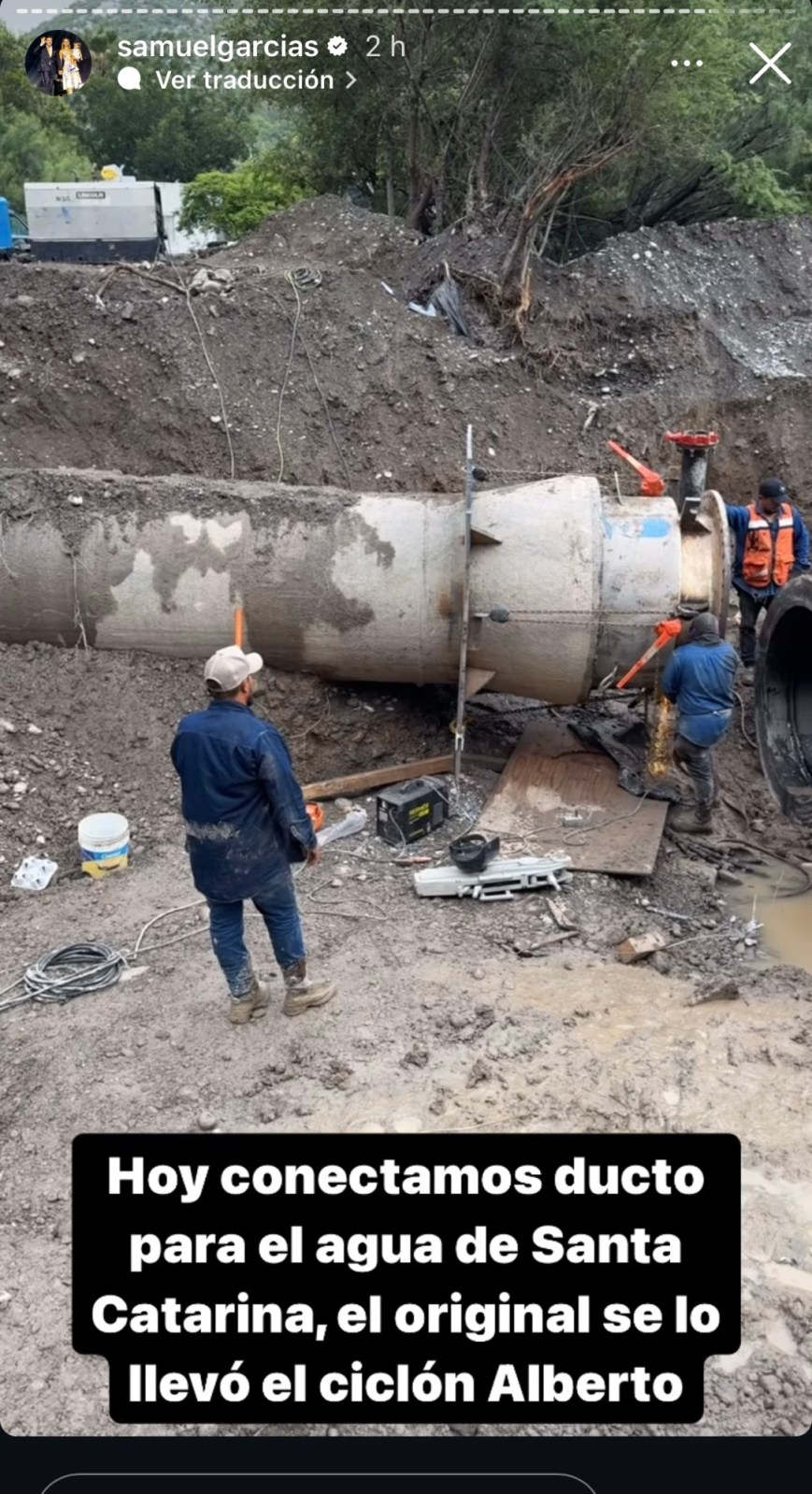 Ducto dañado en Santa Catarina sería reparado hoy