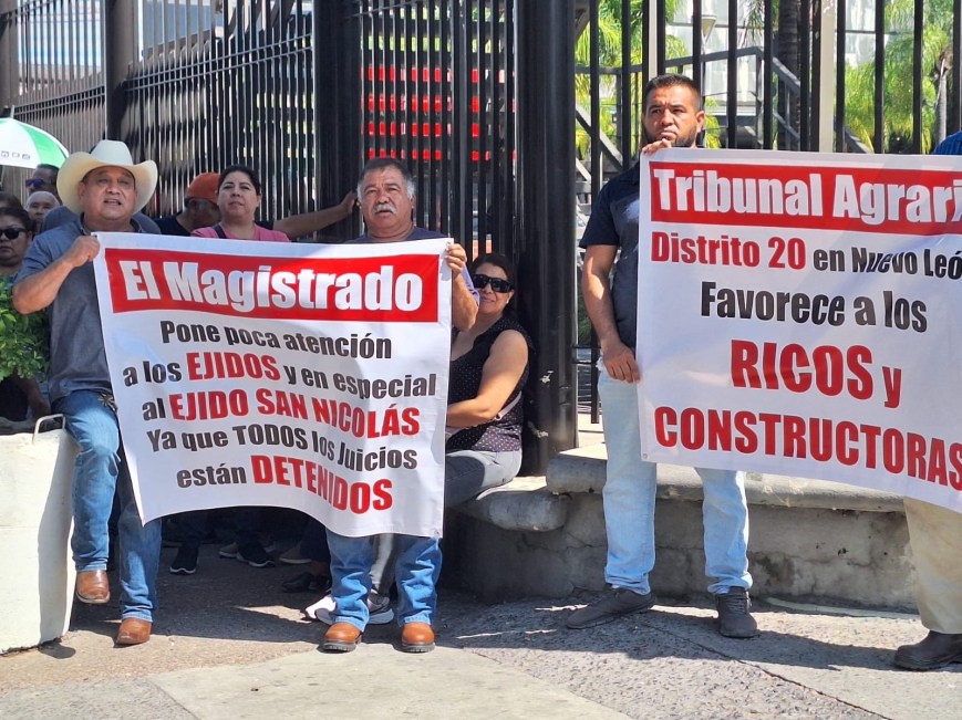 Continúa protesta de ejidatarios por incumplimiento de sentencias