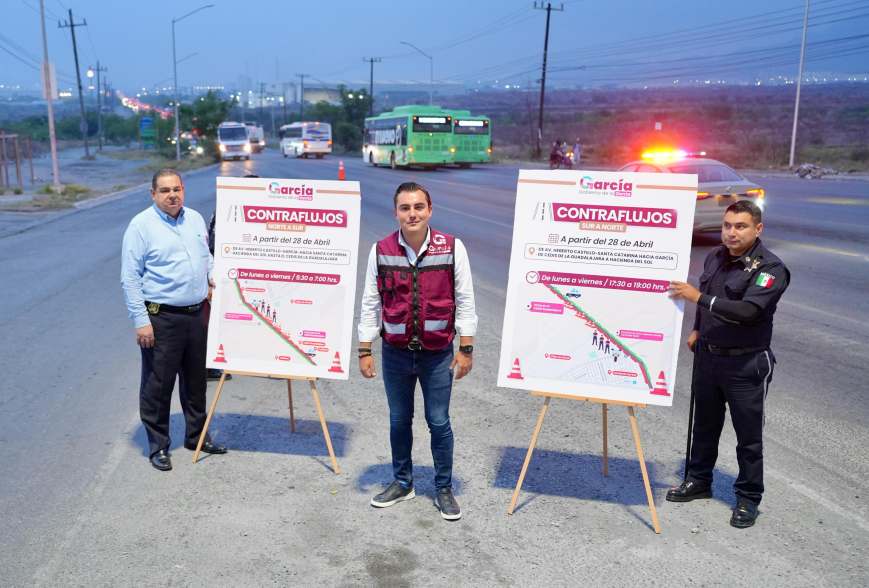Implementa García contraflujos para mejorar la movilidad en García