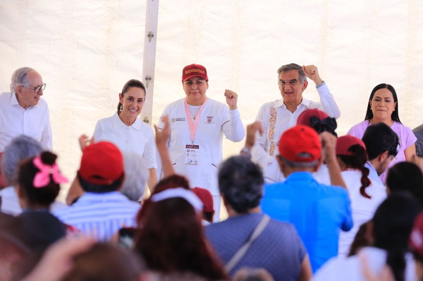 Inicia Claudia Sheinbaum en Tamaulipas el programa Salud Casa por Casa y reconoce labor de Américo Villarreal