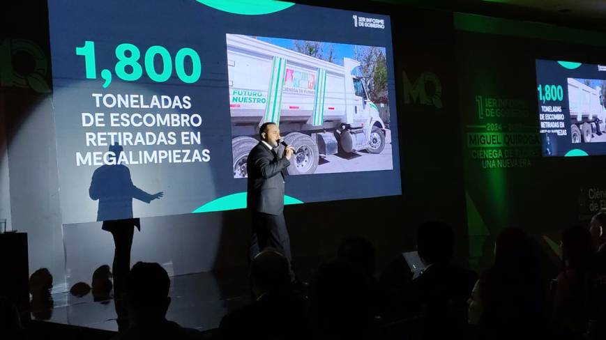 Ciénega de Flores inicia una etapa de transformación: Miguel Quiroga rinde su informe