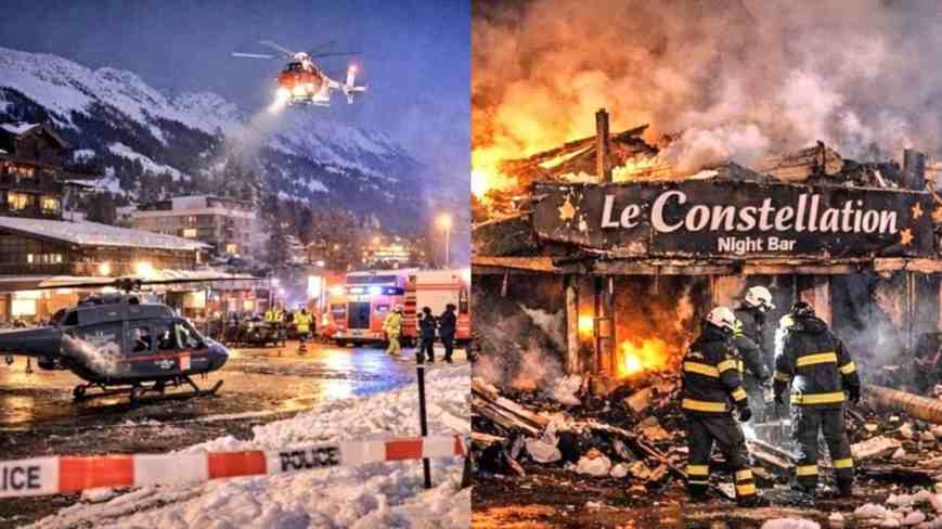 Investigan incendio en bar de estación de esquí en Suiza que deja al menos 40 muertos