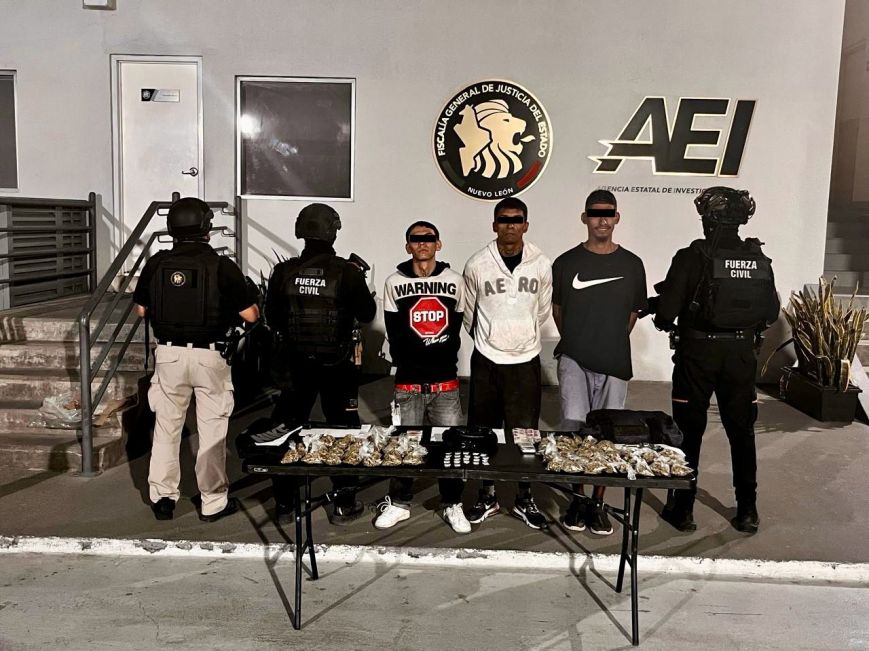 Detienen a tres presuntos generadores de violencia al norte de Monterrey