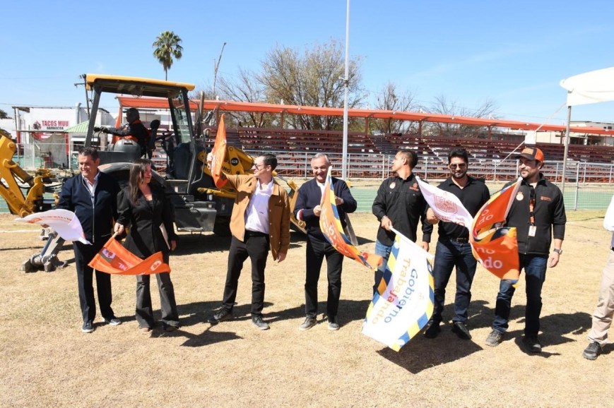 Inicia Fábrica de Escuelas construcción de cancha deportiva en Guadalupe
