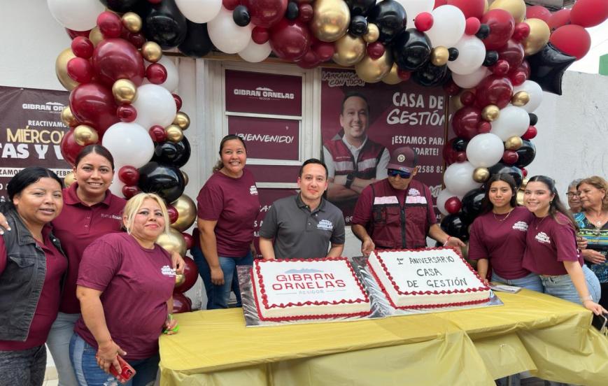 Gibran Ornelas celebra primer aniversario de su Casa de Gestión con más de 28 mil apoyos