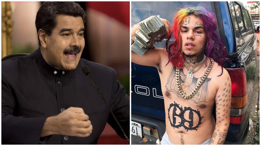 Presume Tekashi 6ix9ine muñeco firmado por Nicolás Maduro tras salir de prisión