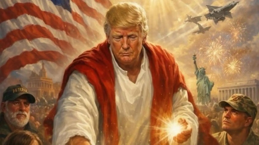 Trump elimina imagen como Jesucristo tras polémica por “blasfemia” en redes