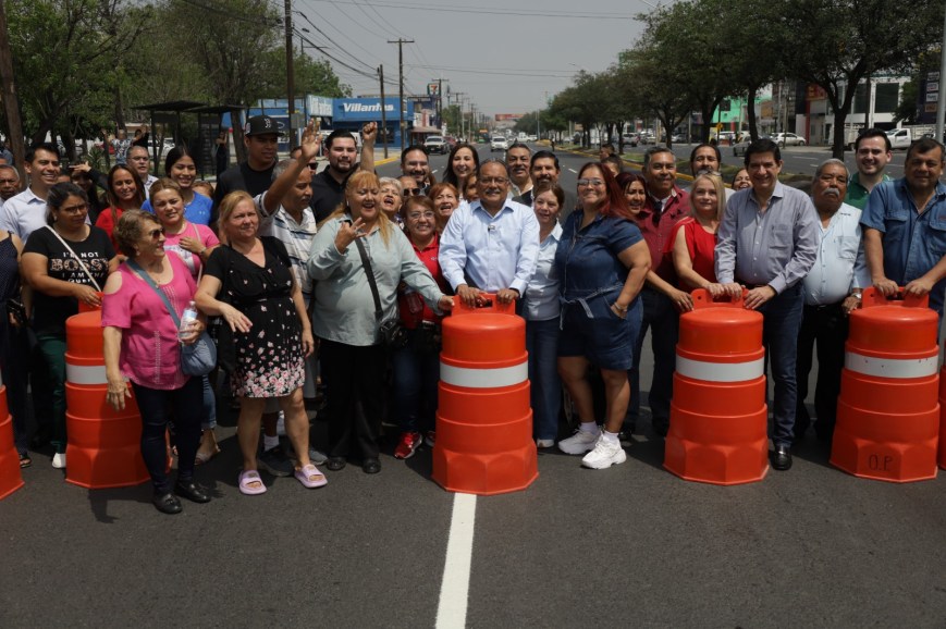 Entrega Andrés Mijes primera etapa de modernización de avenida Raúl Salinas en Escobedo