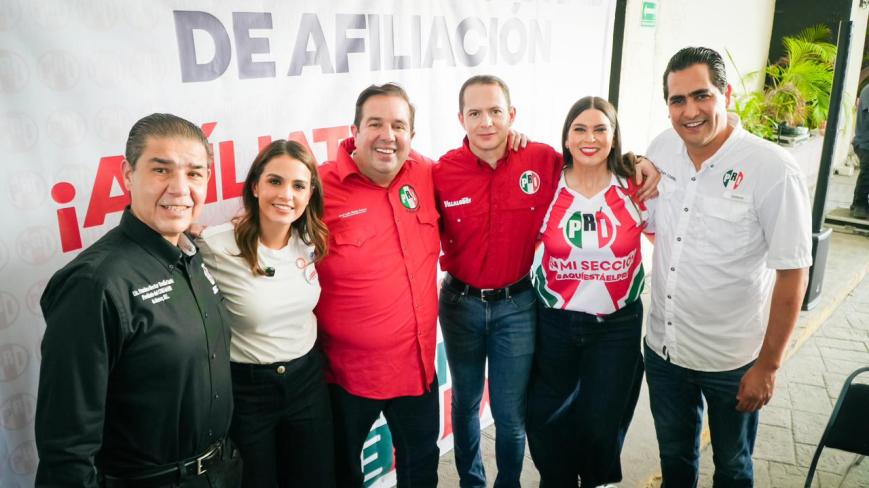 Reconoce liderazgo priista en jornada de afiliación