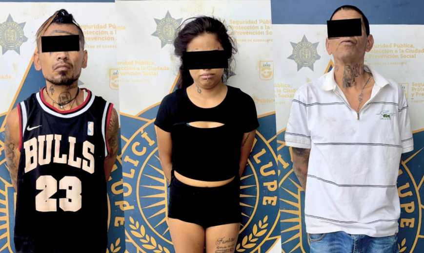 Detienen en Guadalupe a tres presuntos narcomenudistas tras reporte al 911