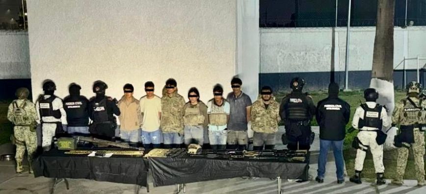 Capturan a ocho presuntos integrantes de grupo criminal en Doctor Arroyo
