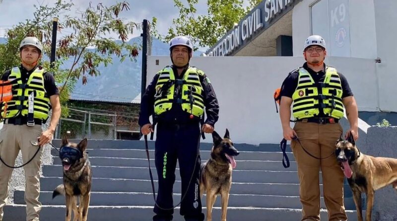 Viajará Unidad K9 de Santa Catarina a Venezuela para apoyar en labores de búsqueda y rescate